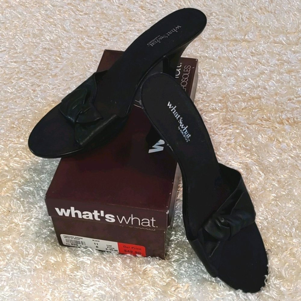 Brand new Aerosoles black slides Size 11